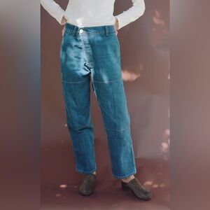 Emma Rothkoph Cross Front Hunting Pant - Denim Timp Wash